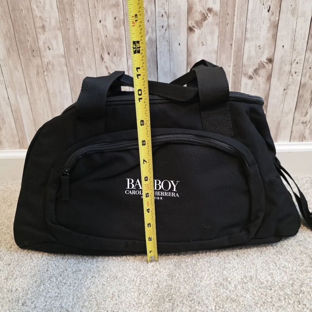 Carolina Herrera Bad Boy duffel gym black travel bag